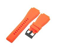 ROUREOX 22mm 24mm Silicone Watch Strap Rubber Band 36mm Shoulder Sports Wristbelt Large Square Buckle for Bell Ross BR01-C2 22mm