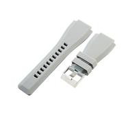 ROUREOX 22mm 24mm Silicone Watch Strap Rubber Band 36mm Shoulder Sports Wristbelt Large Square Buckle for Bell Ross BR01-D1 22mm