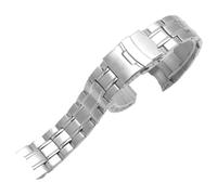 ROUREOX 22MM 316L Stainless Steel Replacement Watch Band, Curved End Metal Watch Bracelet for Casio Edifice EF-533/EF-558/EF-559/EFR-520-Silver EFR-520 20MM