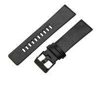 ROUREOX 22mm Genuine Vintage Leather Watch Strap Quick Release Spring Bars Replacement Bracelet for Diesel DZ1405 4323-Black + Black