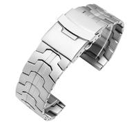 ROUREOX 22MM Men's Metal Replacement Watch Strap, Stainless Steel Straight End Watch Bracelet for Casio Edifice EFR-303/EFV-540/EFS-S510-Silver 22MM