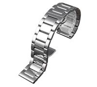 ROUREOX 22MM Men's Stainless Steel Replacement Watch Strap，Metal Dedicated Interface Watch Band for Armani Aviator AR60006/60005/1980/1981/1946-Silver B 22MM