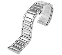 ROUREOX 22MM Men's Stainless Steel Replacement Watch Strap，Metal Dedicated Interface Watch Band for Armani Aviator AR60006/60005/1980/1981/1946-Silver A 22MM