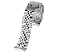ROUREOX 22MM Specialized Interface Metal Replacement Watch Strap, Men's Stainless Steel Deployment Watch Bracelet for Seiko PROSPEX Turtle SRPA21J1/SRPE99K1-Silver 5-Bead 22MM