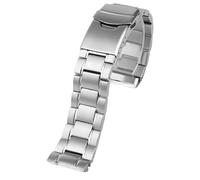 ROUREOX 22MM Specialized Interface Metal Replacement Watch Strap, Men's Stainless Steel Deployment Watch Bracelet for Seiko PROSPEX Turtle SRPA21J1/SRPE99K1-Silver 3-Bead 22MM