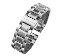 ROUREOX 22MM Straight End Metal Watch Strap，316L Stainless Steel Replacement Watch Band for Emporio Armani AR60024/AR60025/AR60028/AR11238/AR11239-Silver A 22MM