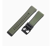 ROUREOX 24Mm Straight End Silicone Watch Strap, Men's Soft Replacement Silicone Rubber Band for Casio G-Shock GA-2000/PRG-600/PRW-6600/PRG-650-Green 24MM