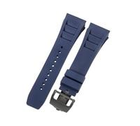 ROUREOX 25mm Silicone Watch Strap Vented Rubber Replacement Band Sports Wristbelt Metal Deployment Clasp for Richard Mille RM-11-B4