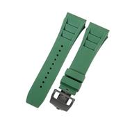 ROUREOX 25mm Silicone Watch Strap Vented Rubber Replacement Band Sports Wristbelt Metal Deployment Clasp for Richard Mille RM-11-C4