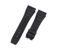 ROUREOX 25mm Silicone Watch Strap Vented Rubber Replacement Band Sports Wristbelt Metal Deployment Clasp for Richard Mille RM-11-A1