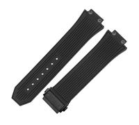ROUREOX 26 * 17mm Multi-Colour Soft Replacement Watch Band Waterproof Quick Release Silicone Rubber Strap for Hublot Big Bang/Classic Fusion-Black + Black 17 * 26MM