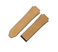 ROUREOX 26mm Leather Watch Strap Convex Rubber Band 19mm Lug Replacement Wristbelt Deployment Clasp for HUBLOT Big Bang-B1