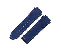 ROUREOX 26mm Leather Watch Strap Convex Rubber Band 19mm Lug Replacement Wristbelt Deployment Clasp for HUBLOT Big Bang-F1