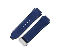 ROUREOX 26mm Leather Watch Strap Convex Rubber Band 19mm Lug Replacement Wristbelt Deployment Clasp for HUBLOT Big Bang-F2