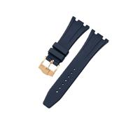 ROUREOX 26mm Silicone Watch Strap Rubber Band Waterproof Sports Wristbelt Pin Buckle Deployment Clasp for Audemars Piguet Royal Oak-G3