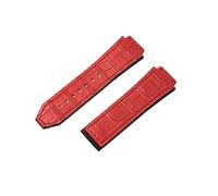 ROUREOX 26mm Watch Strap Leather Silicone Band 19mm Convex Lug Replacement Wristbelt Metal Clasp for HUBLOT Big Bang-E1