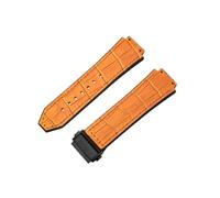 ROUREOX 26mm Watch Strap Leather Silicone Band 19mm Convex Lug Replacement Wristbelt Metal Clasp for HUBLOT Big Bang-F5