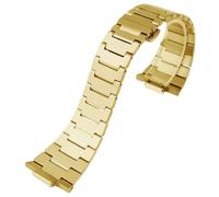 ROUREOX 27 * 12MM Men's Metal Replacement Watch Strap, Stainless Steel Protruding End Watch Band for Tissot PRX Super Player Ref.T137410-Gold 27 * 12MM
