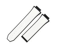 ROUREOX 27mm Silicone Watch Strap Convex Rubber Replacement Band 17mm Lug Sports Wristbelt Heavy Duty Clasp for Hublot Big Bang-D1