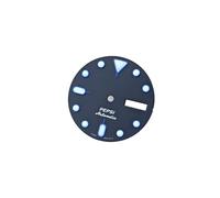 ROUREOX 28.5mm Watch Dial Day Date Window Green Luminous Applied Indices Fit NH36 4R36 Automatic Movement Modding Parts for Seiko 5 Sports - 2 28.5MM