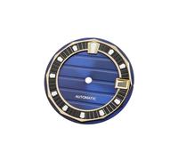 ROUREOX 28.5mm Watch Dial Horizontal Deck Pattern Green Luminous Indices Face Fit NH35 NH36 Automatic Movement Modding for King Seiko - A6 28.5MM