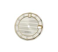 ROUREOX 28.5mm Watch Dial Horizontal Deck Pattern Green Luminous Indices Face Fit NH35 NH36 Automatic Movement Modding for King Seiko - A5 28.5MM