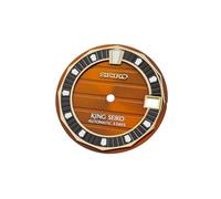 ROUREOX 28.5mm Watch Dial Horizontal Deck Pattern Green Luminous Indices Face Fit NH35 NH36 Automatic Movement Modding for King Seiko - B2 28.5MM