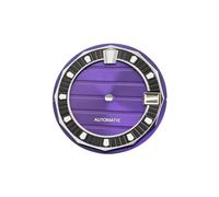 ROUREOX 28.5mm Watch Dial Horizontal Deck Pattern Green Luminous Indices Face Fit NH35 NH36 Automatic Movement Modding for King Seiko - A8 28.5MM