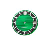 ROUREOX 28.5mm Watch Dial Horizontal Deck Pattern Green Luminous Indices Face Fit NH35 NH36 Automatic Movement Modding for King Seiko - A7 28.5MM