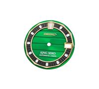 ROUREOX 28.5mm Watch Dial Horizontal Deck Pattern Green Luminous Indices Face Fit NH35 NH36 Automatic Movement Modding for King Seiko - B1 28.5MM