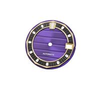 ROUREOX 28.5mm Watch Dial Horizontal Deck Pattern Green Luminous Indices Face Fit NH35 NH36 Automatic Movement Modding for King Seiko - A3 28.5MM