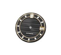 ROUREOX 28.5mm Watch Dial Horizontal Deck Pattern Green Luminous Indices Face Fit NH35 NH36 Automatic Movement Modding for King Seiko - A4 28.5MM