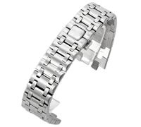ROUREOX 28MM Stainless Steel Replacement Watch Strap，Solid Metal Bracelet Accessory for Audemars Piguet Royal Oak Offshore 15710/26470-Silver 28MM