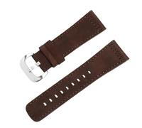ROUREOX 28mm Watch Strap Genuine Suede Leather Replacement Band with Heavy Duty Pre-V Buckle for SEVENFRIDAY P1 P2 P3 Q1 S1 M2 M3 T1-Coffee