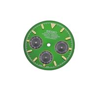 ROUREOX 29.5mm Chronograph Watch Dial Racing Style 3 Sub Dials Green Luminous Fit VK63 Quartz Movement Modding Parts for Rolex Daytona - 1 29.5MM