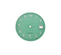 ROUREOX 29.8mm Watch Dial Horizontal Striped Pattern Luminous Arabic Numerals Fit NH35 4R35 Automatic Movement Modding Parts for Seiko/Patek Philippe - 13 29.8MM