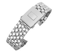 ROUREOX 316L Stainless Steel Deployment Watch Bracelet, Metal Curved Replacement Watch Strap for IWC Pilot's Watches Le Petit Prince Ref.377710-Silver 20MM