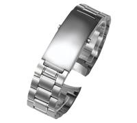 ROUREOX 316L Stainless Steel Replacement Watch Band, Men's Metal Curved End Watch Accessory for Omega Seamaster Diver 300M-Silver 5-Bead 22MM