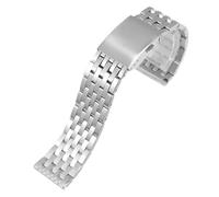 ROUREOX 316L Stainless Steel Replacement Watch Band, Men's Straight End Metal Strap Watch Repair Accessories for Diesel DZ7311/DZ4358-7-Bead Silver 26MM