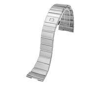 ROUREOX 316L Stainless Steel Replacement Watch Strap，Straight End Metal Deployment Watch Band for Omega Constellation Double Eagle-Silver 23MM