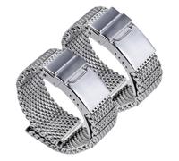 ROUREOX 316L Stainless Steel Strap Straight End Watch Bracelet, Replacement Wristwatch Strap for Breitling Superocean Heritage-Silver 22MM