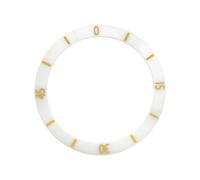 ROUREOX 38mm Ceramic Bezel Insert Modern Style Watch Ring Unique '0' Start Marker Custom Modding for Seiko SKX007 Series-A3