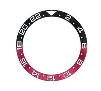 ROUREOX 38mm Ceramic Bezel Insert Replacement 24 Hour GMT Style Watch Ring Scratch Resistant Watch Face for Rolex Submariner GMT 007-A8