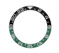 ROUREOX 38mm Ceramic Bezel Insert Replacement 24 Hour GMT Style Watch Ring Scratch Resistant Watch Face for Rolex Submariner GMT 007-A2