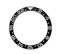 ROUREOX 38mm Ceramic Bezel Insert Replacement 24 Hour GMT Style Watch Ring Scratch Resistant Watch Face for Rolex Submariner GMT 007-A1