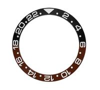 ROUREOX 38mm Ceramic Bezel Insert Replacement 24 Hour GMT Style Watch Ring Scratch Resistant Watch Face for Rolex Submariner GMT 007-A6