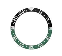 ROUREOX 38mm Ceramic Bezel Insert Replacement 24 Hour GMT Style Watch Ring Scratch Resistant Watch Face for Rolex Submariner GMT 007-A3