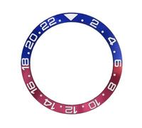 ROUREOX 38mm Ceramic Bezel Insert Replacement 24 Hour GMT Style Watch Ring Scratch Resistant Watch Face for Rolex Submariner GMT 007-A10