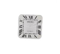 ROUREOX 38mm Square Watch Case Integrated Bracelet Stainless Steel Fit 27mm Dial NH35 NH36 Movement Modding Kit Silver for Cartier Santos-B7 38MM