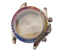 ROUREOX 39.3mm Chronograph Watch Case Sapphire Crystal Fits VK63 Quartz Movement 20mm Lug Width DIY Modification Parts Steel for Rolex Cosmograph Daytona-23 39.3MM